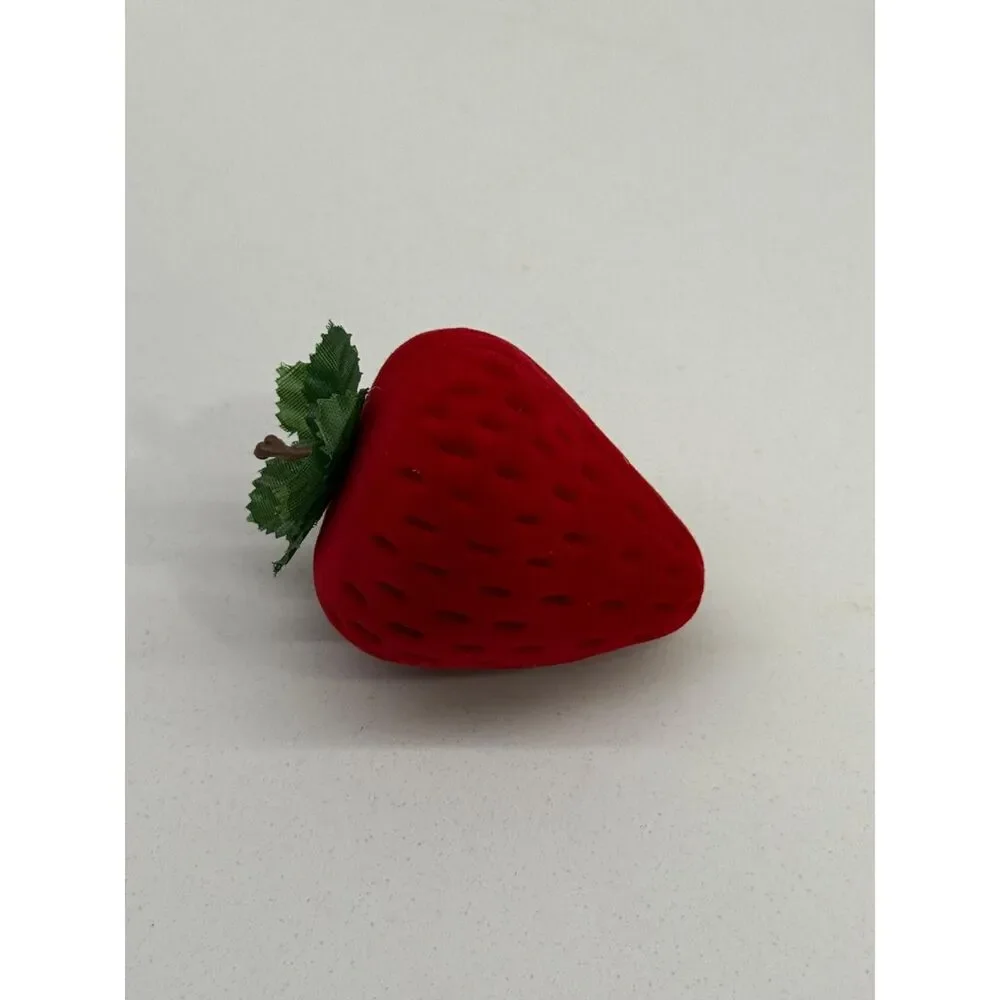 Vintage Strawberry Enamel Stud Earrings – New in Box